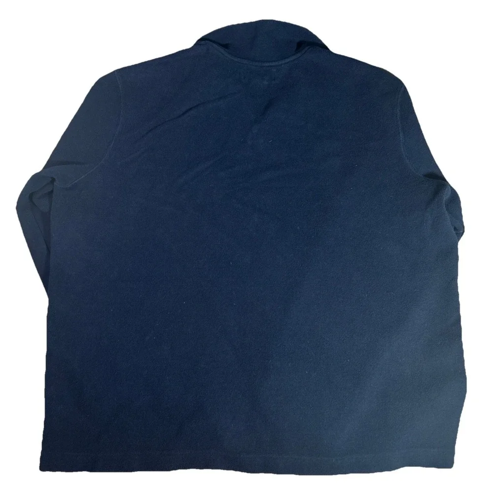 Polo Ralph Lauren Sweater Men's XXL Blue 1/4 Zip Mock Neck Pullover Preppy VtG